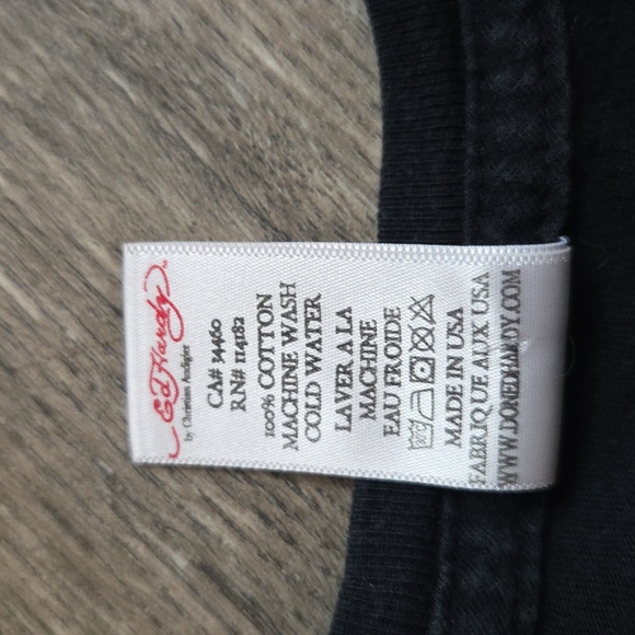 Vintage Ed Hardy Black Shirt with Graphic Design by Christian Audigier - Picture 4 of 7